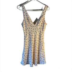 Zara Strawberry Satin-Like Influencer Dress